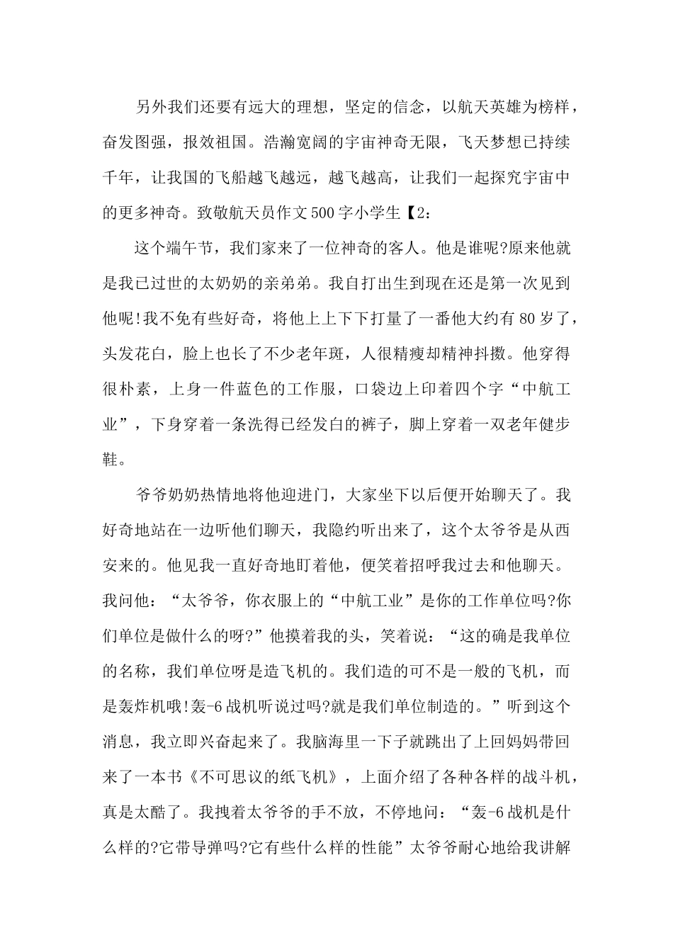 关于致敬航天员作文500字小学生_第2页