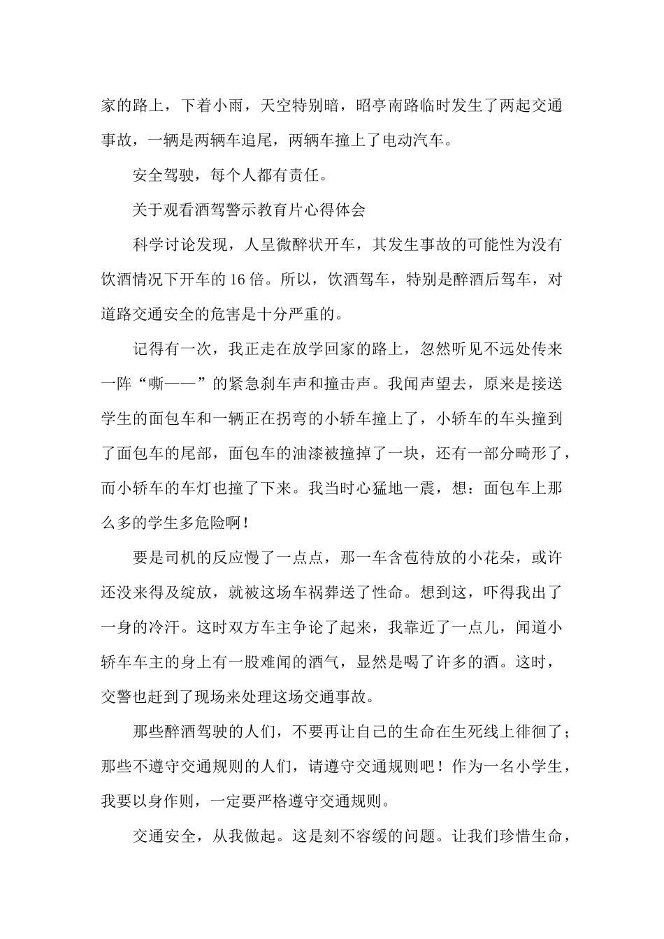 关于观看酒驾警示教育片心得体会_第3页