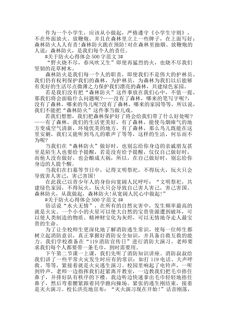 关于防火心得体会500字范文五篇_第2页