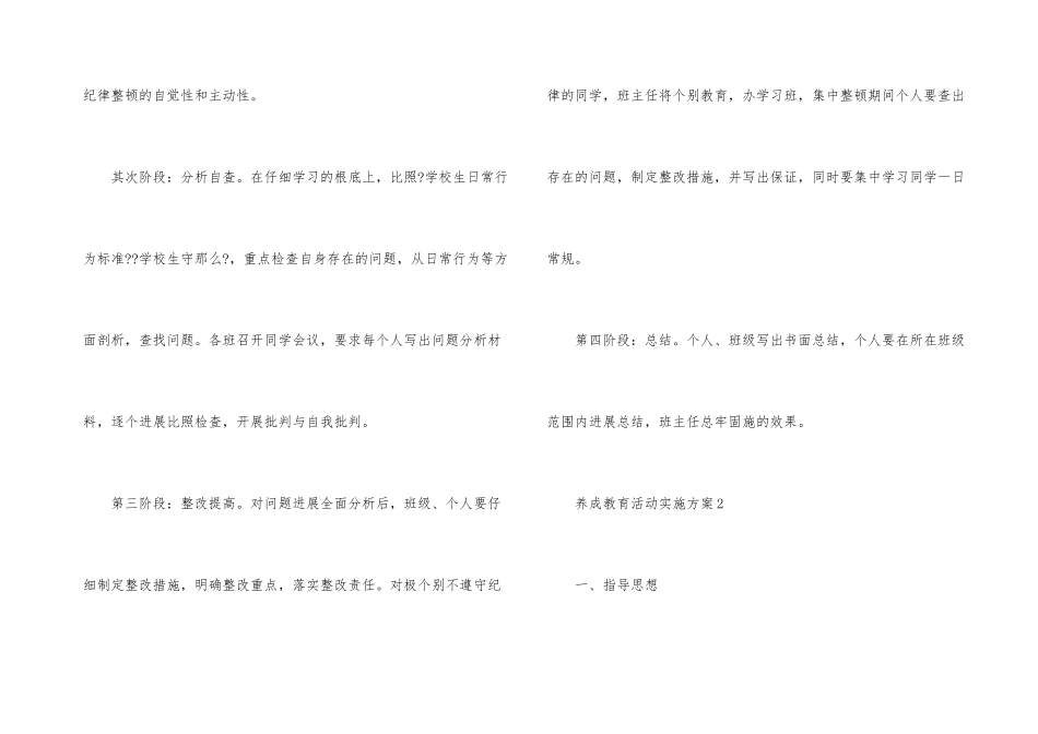 养成教育活动实施方案_第3页