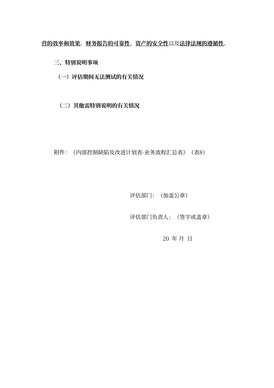 内控自我评估报告模板_第3页