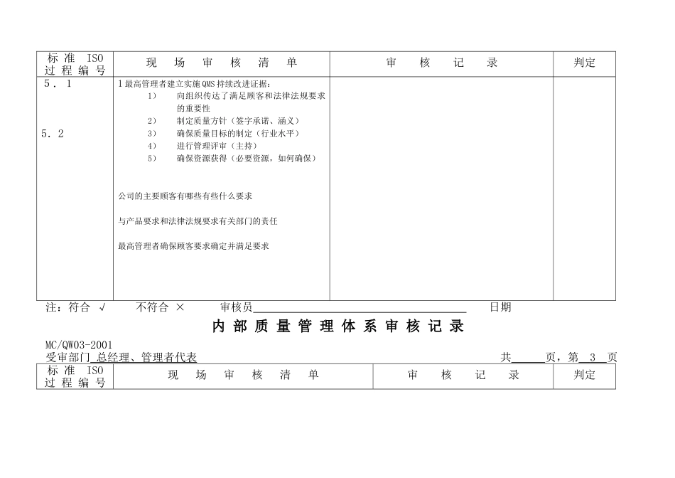 内部质量管理体系审核记录_第2页