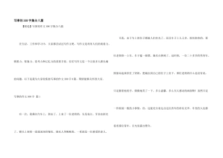 写事的300字集合八篇