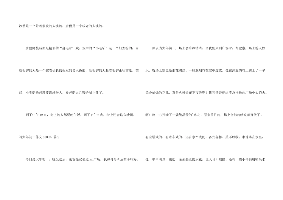 写大年初一300字合集6篇_第2页