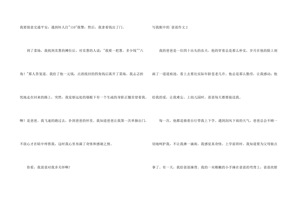 写我眼中的爸爸_第2页