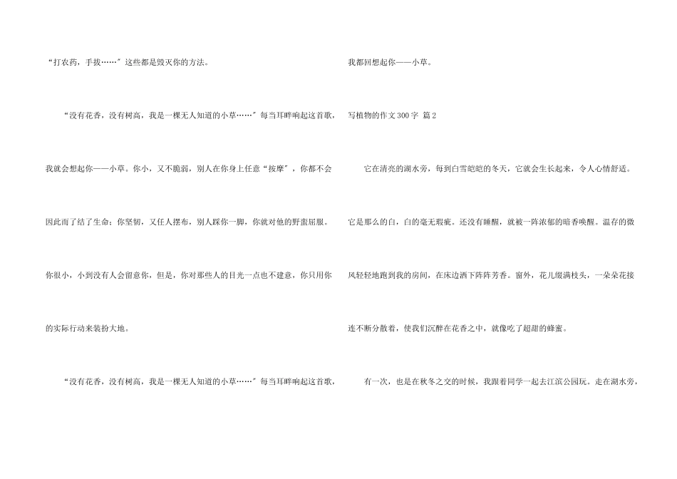 写植物的300字合集十篇_第2页