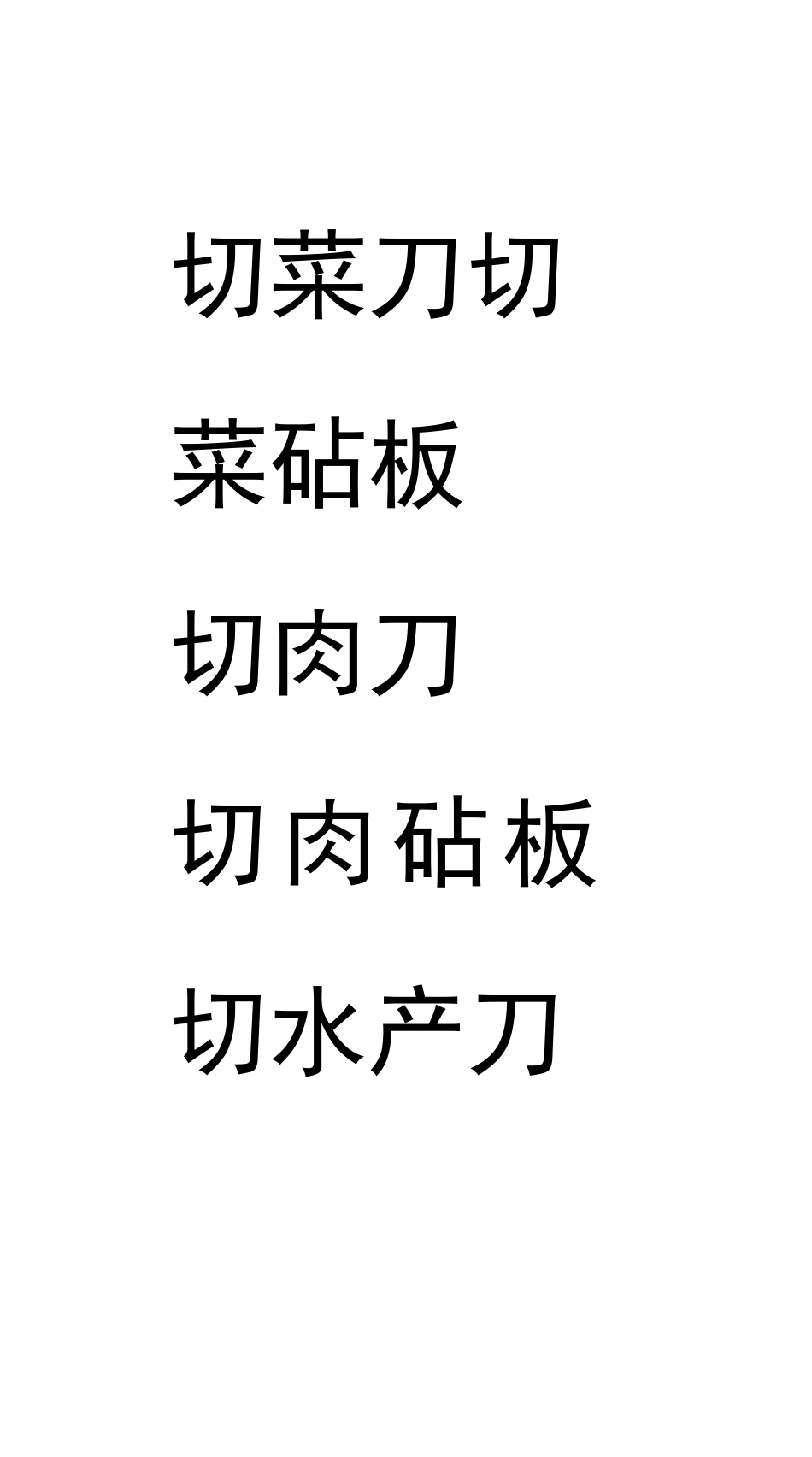 厨房用品标识_第1页