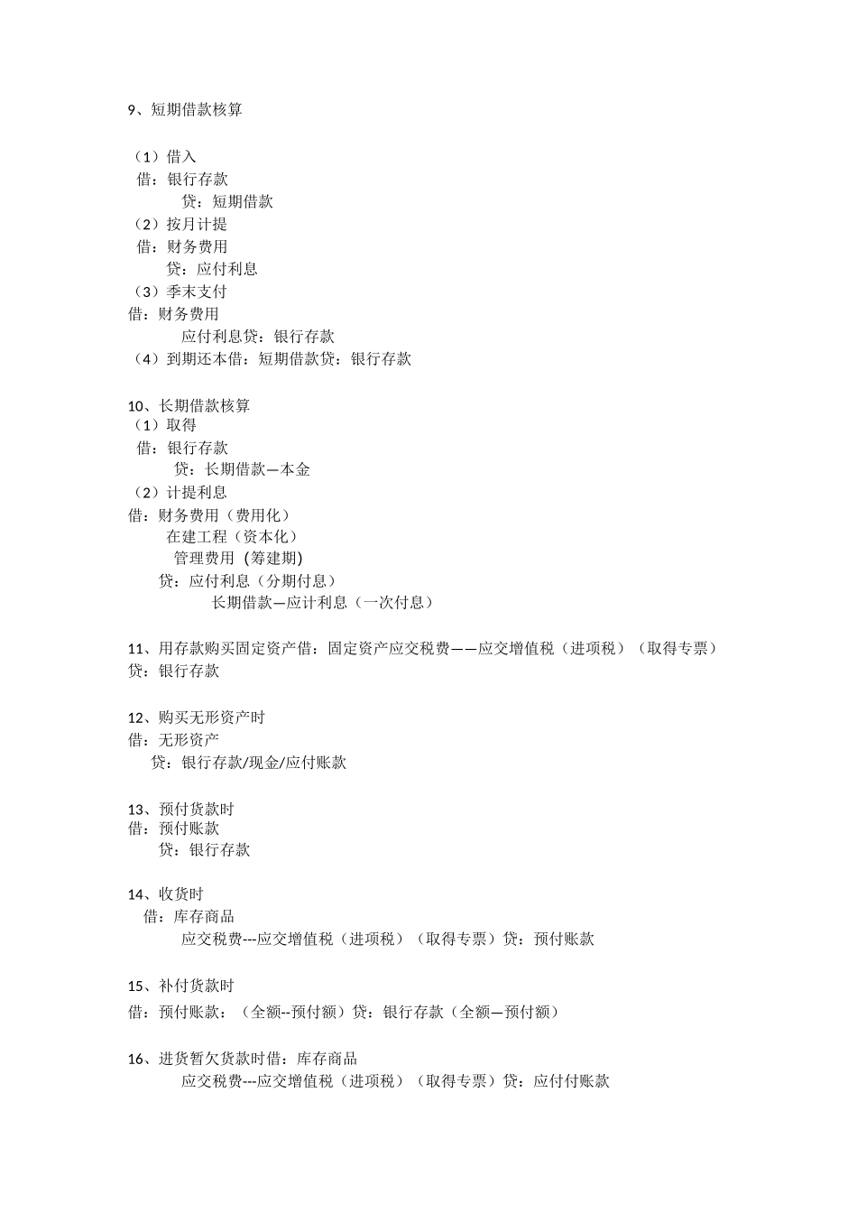 最全商贸会计分录及流程,_第2页