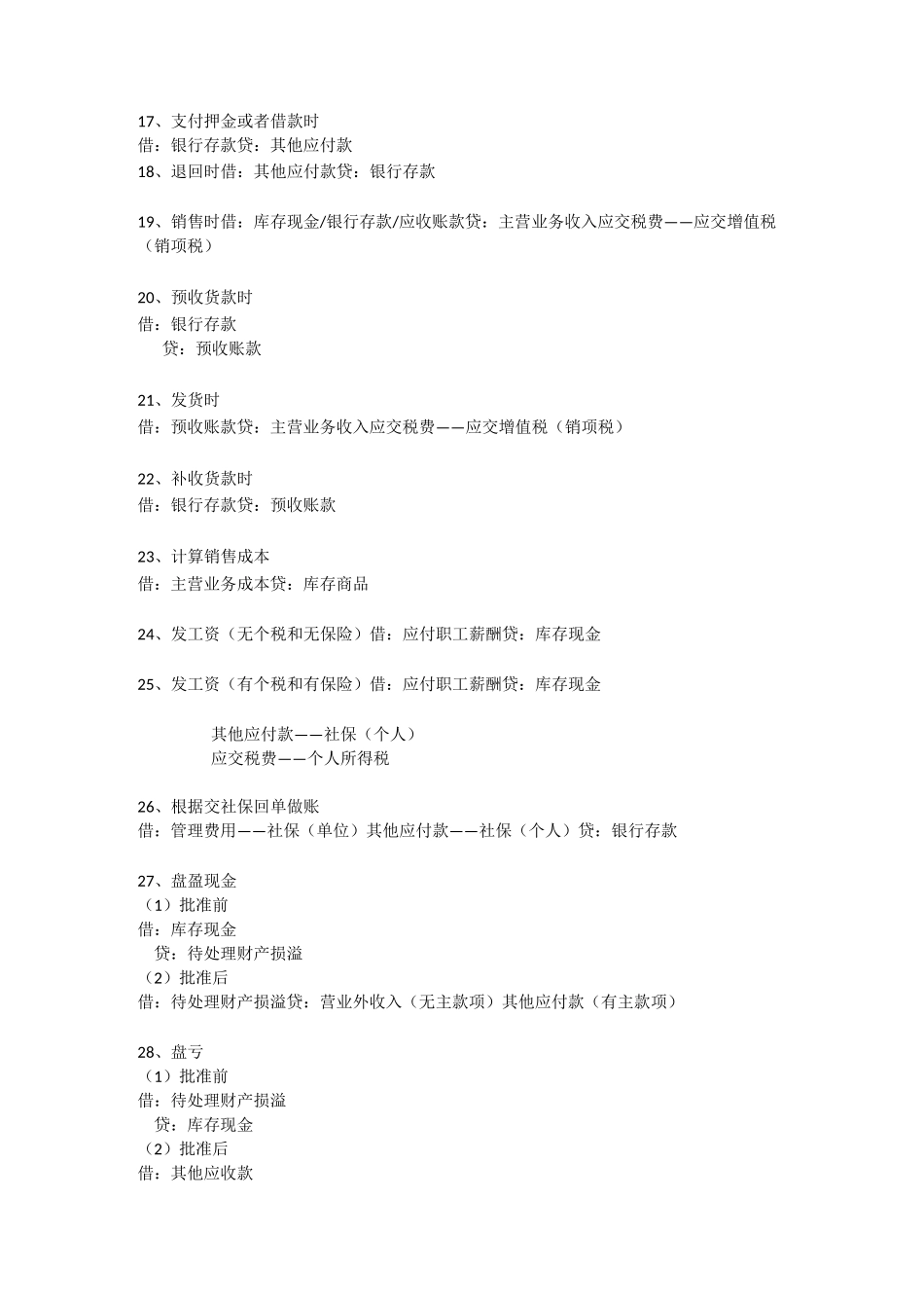 最全商贸会计分录及流程,_第3页