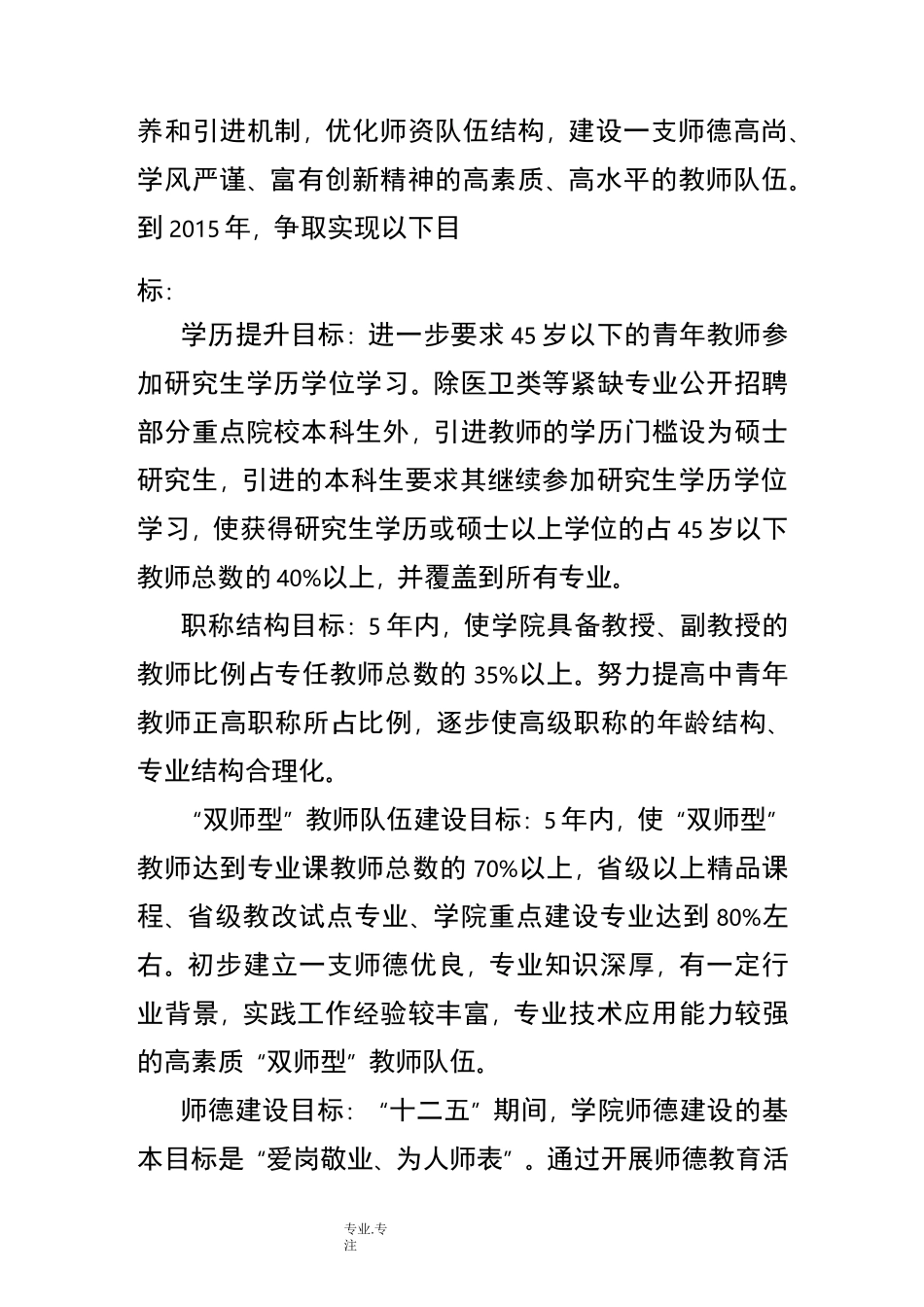 师资队伍建设实施计划方案_第2页