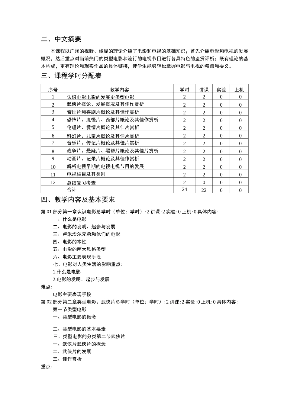 《影视欣赏》课程教学大纲_第2页