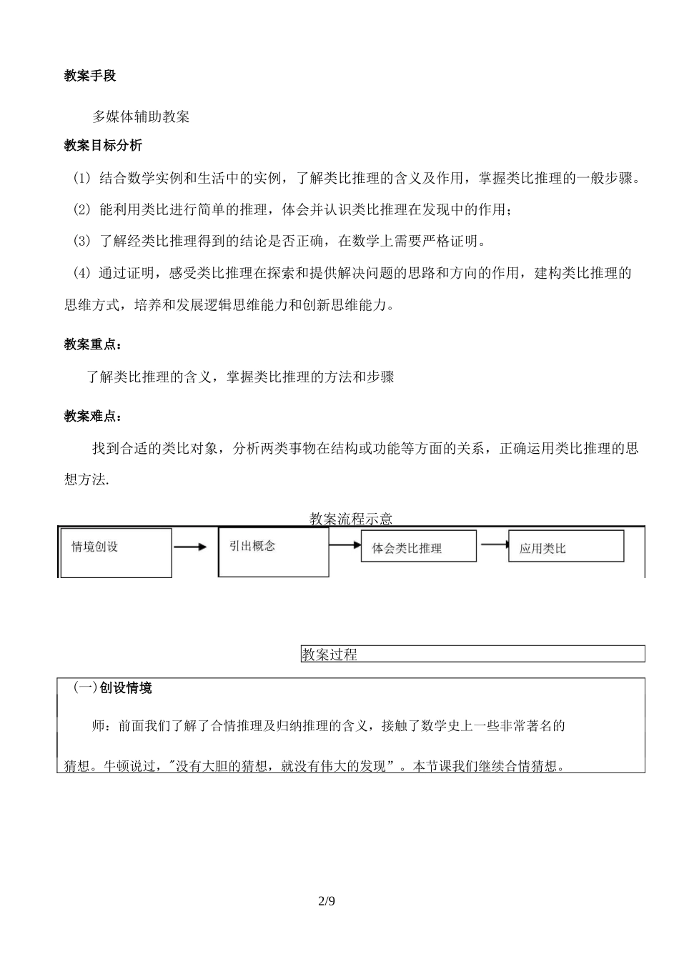 类比推理(公开课教学设计)_第2页