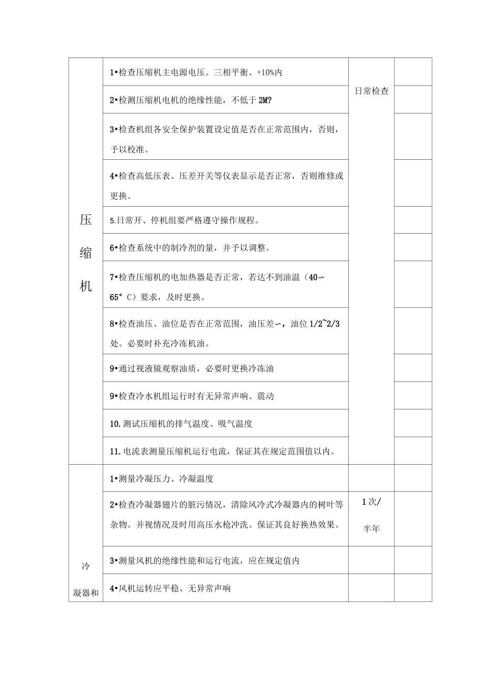 螺杆式冷水热泵机组运行维护保养计划书_第2页