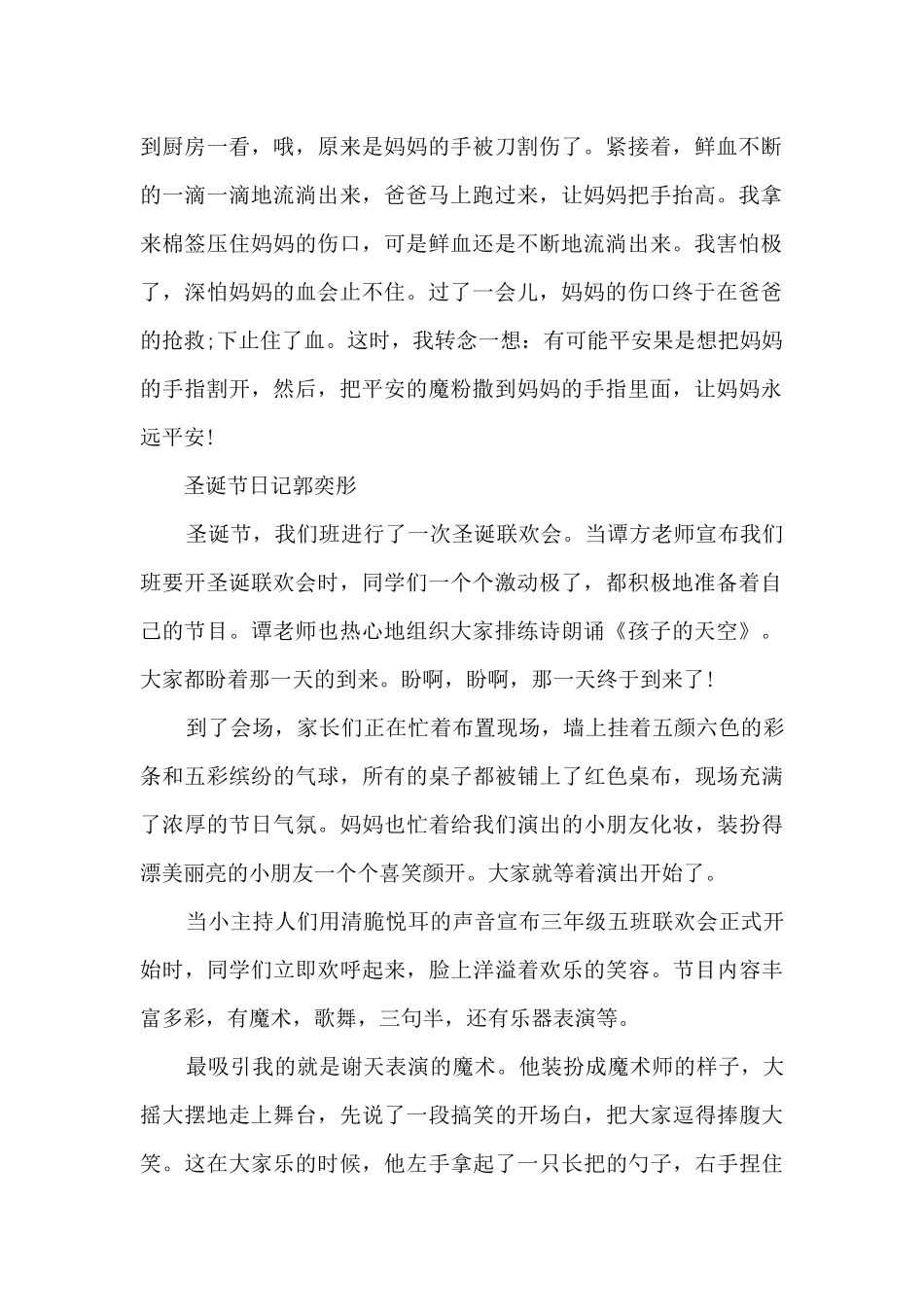 关于快乐的圣诞节作文_第2页