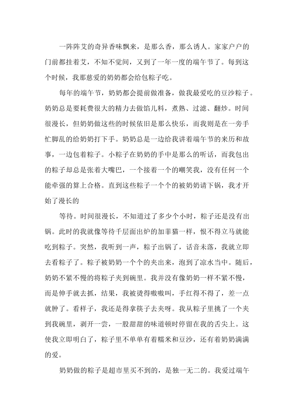 关于端午节习俗的作文范文5篇_第2页