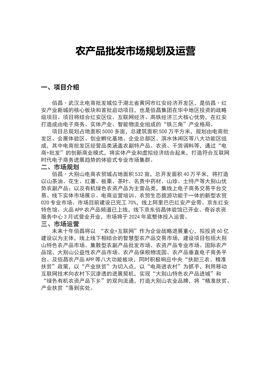 农产品批发市场规划及运营_第1页