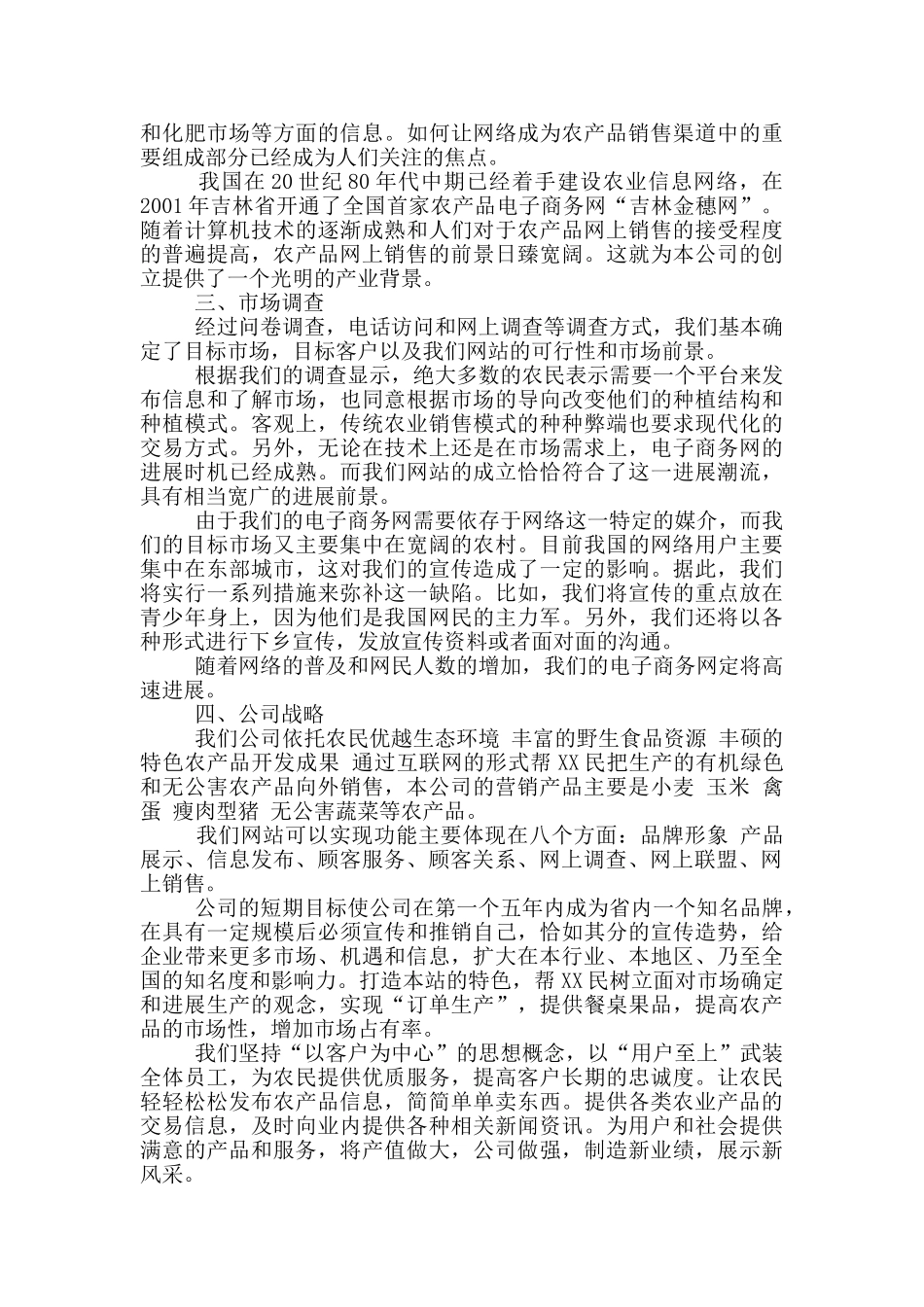 农产品电商创业计划书_第2页