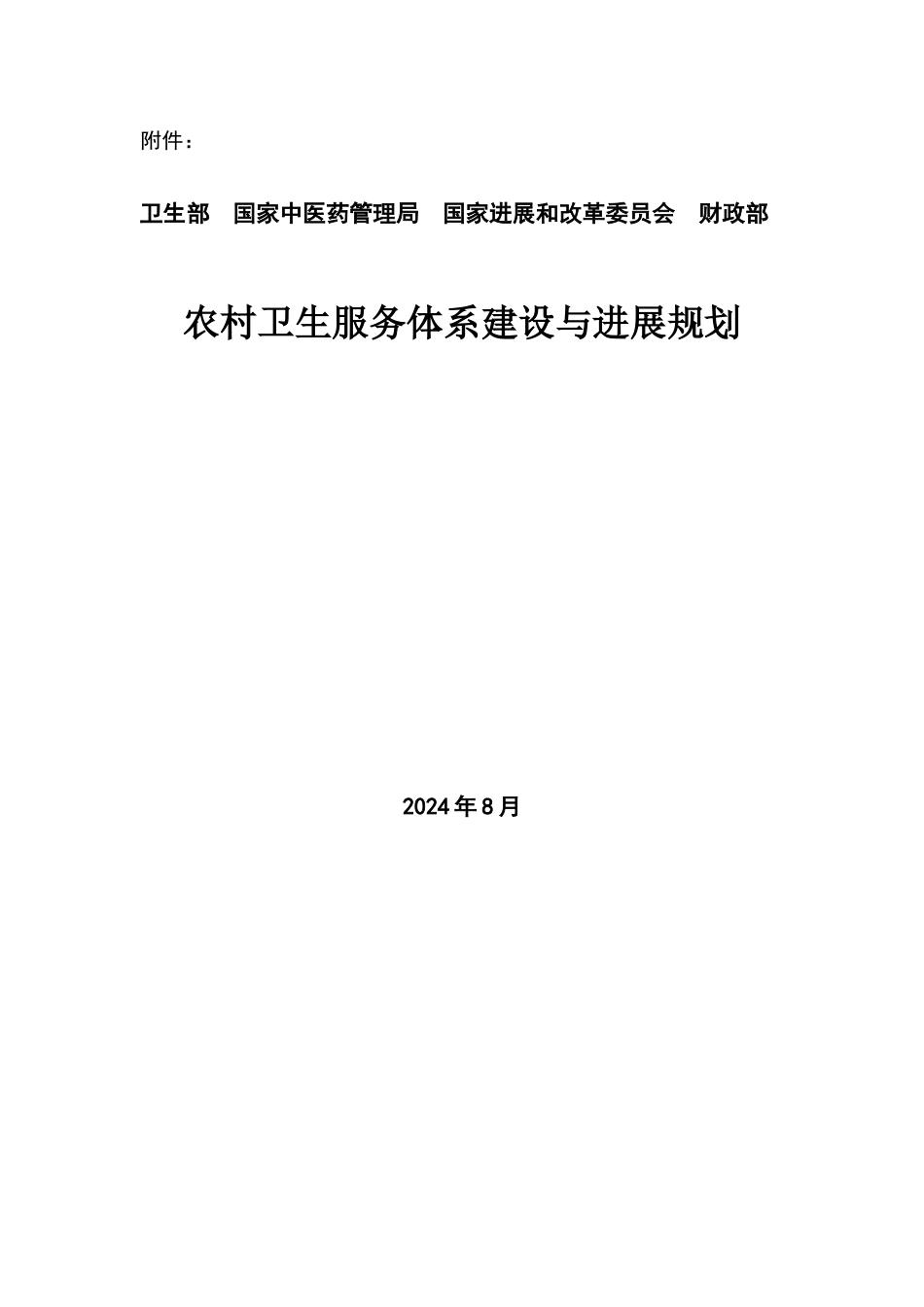 农村卫生服务体系建设与发展规划_第1页