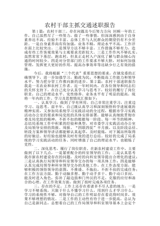 农村干部主抓交通述职报告