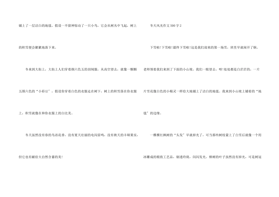 冬天景色500字5篇_第2页