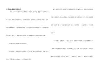 冬天的风景小学生优秀的