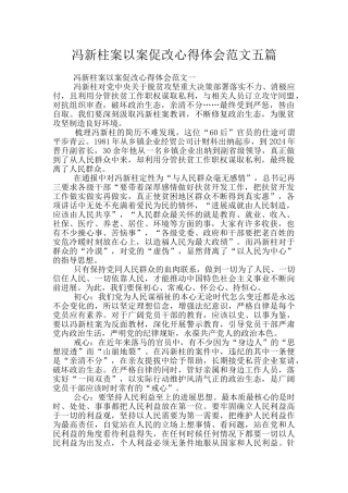 冯新柱案以案促改心得体会范文五篇