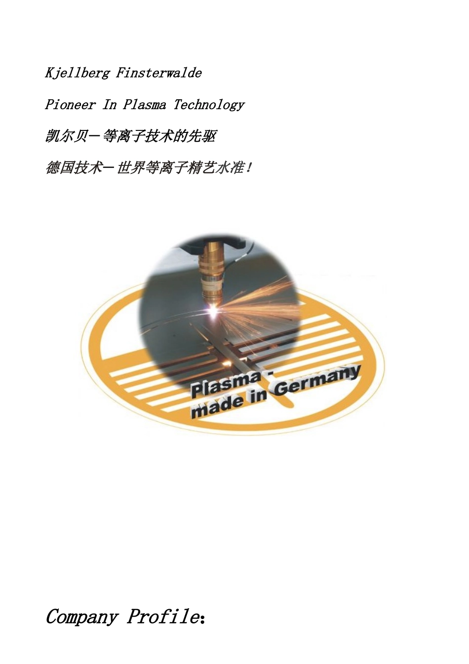 凯尔贝等离子及调高介绍_第1页