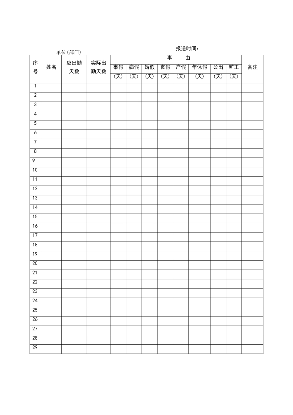出勤情况汇总表_第2页