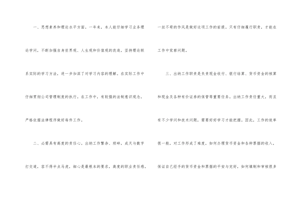 出纳个人工作总结10篇_第2页