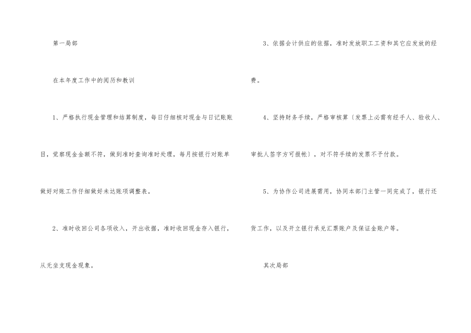 出纳个人工作总结合集10篇_第2页