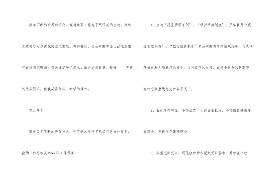出纳个人工作总结合集10篇_第3页