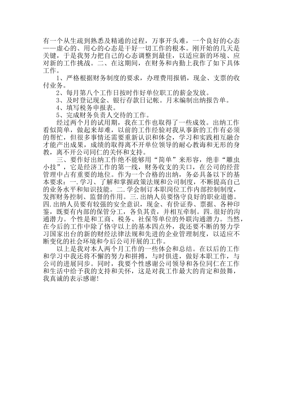 出纳人员试用期个人总结_第3页