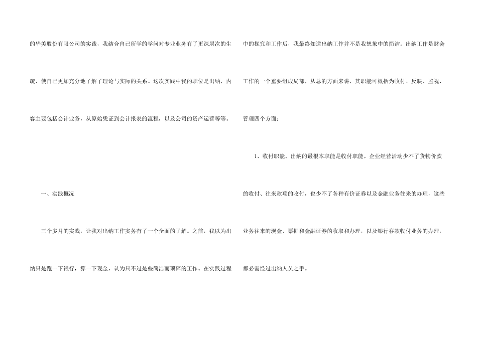 出纳会计实践报告_第3页