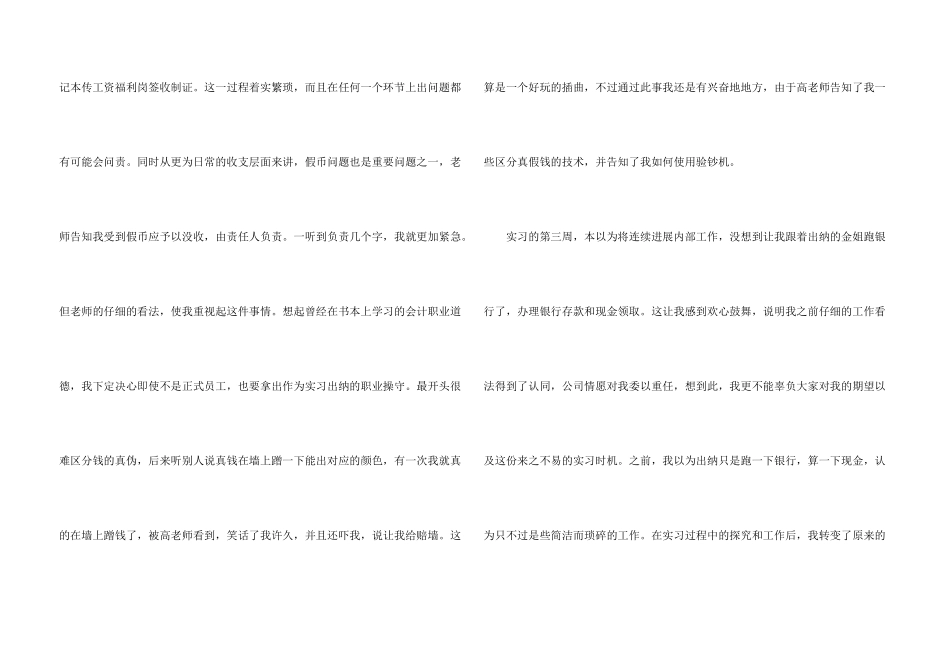 出纳会计实训总结5篇_第3页