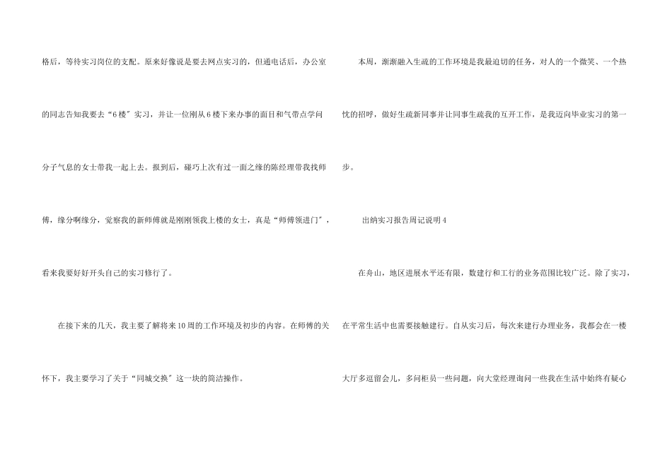 出纳实习报告周记说明9篇_第3页