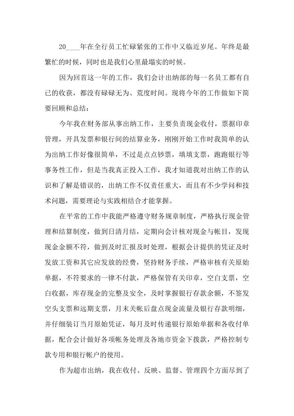 出纳工作个人总结报告_第3页