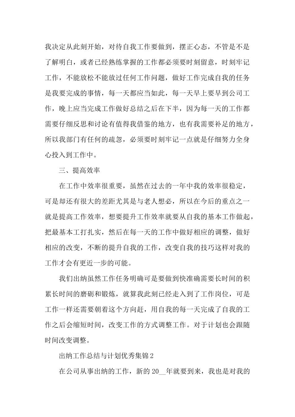 出纳工作总结与计划优秀_第2页