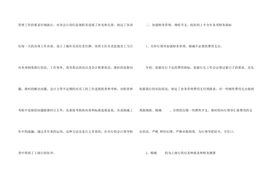 出纳年中工作总结_第2页