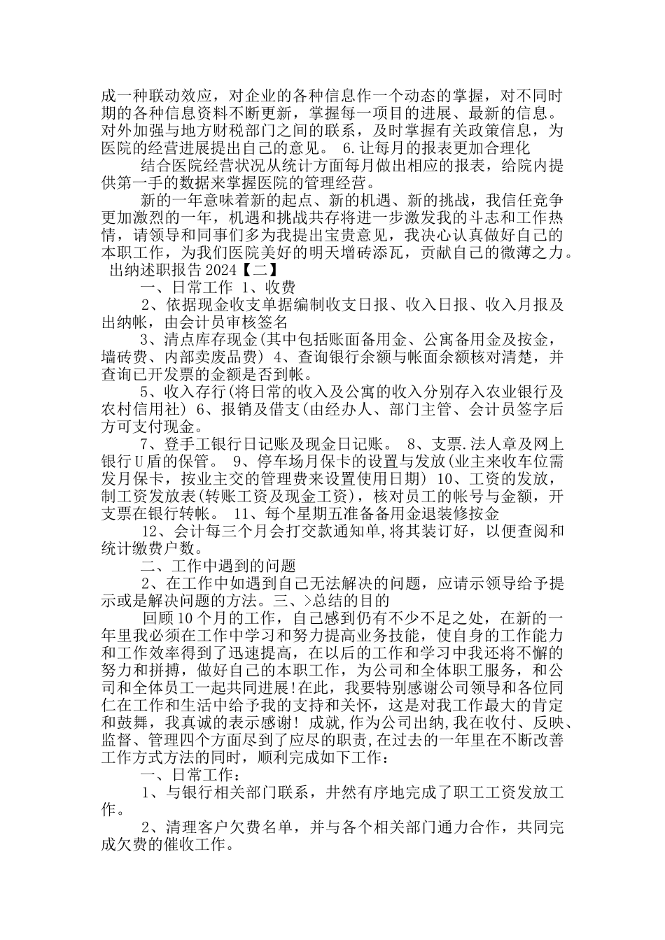 出纳年终述职报告_第3页