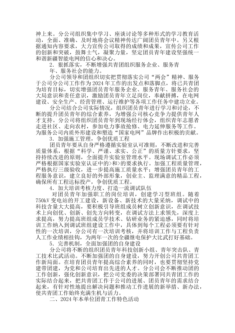 分公司团工作总结_第3页