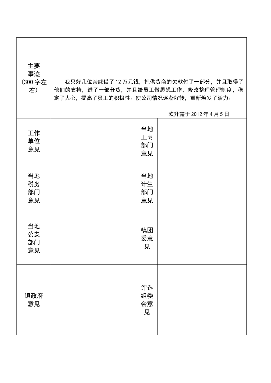 创业之星申报表_第2页