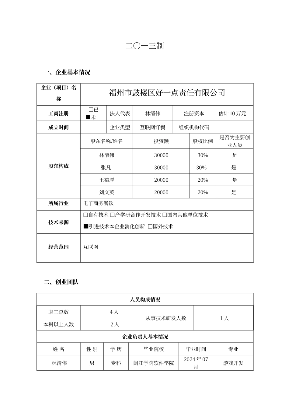 创业园入驻申请书_第2页