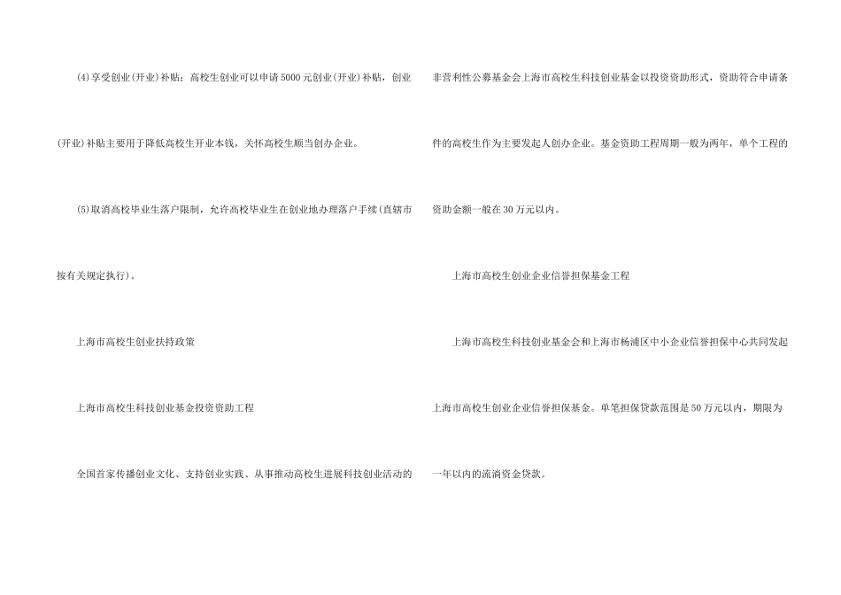 创业大学毕业生自主创业政策_第2页