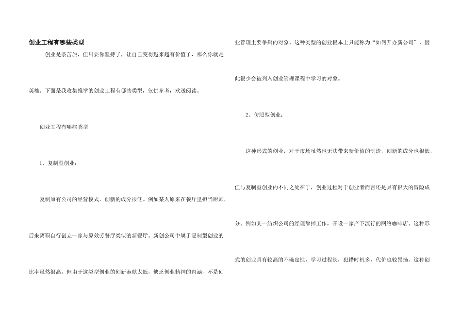 创业项目有哪些类型_第1页