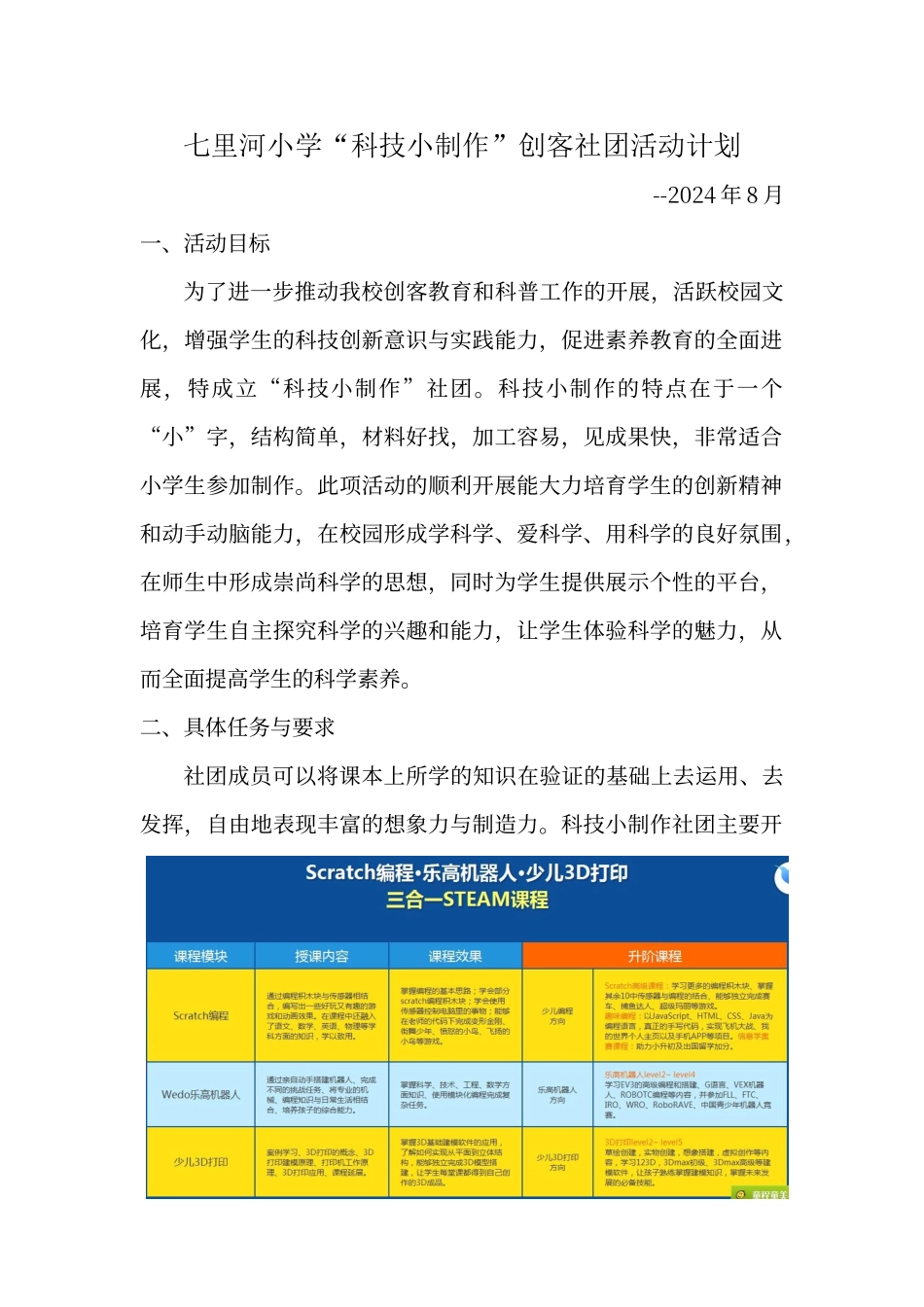 创客社团活动计划_第1页