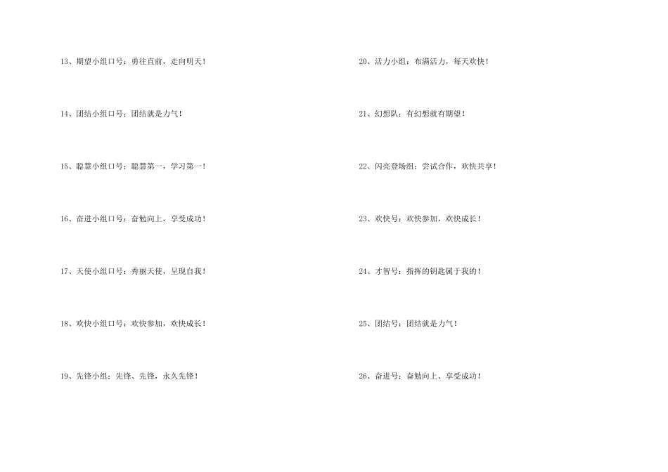 创意小组队名口号_第2页