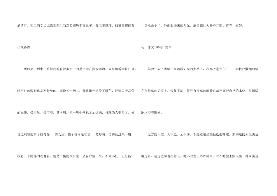 初一300字汇编6篇_第3页