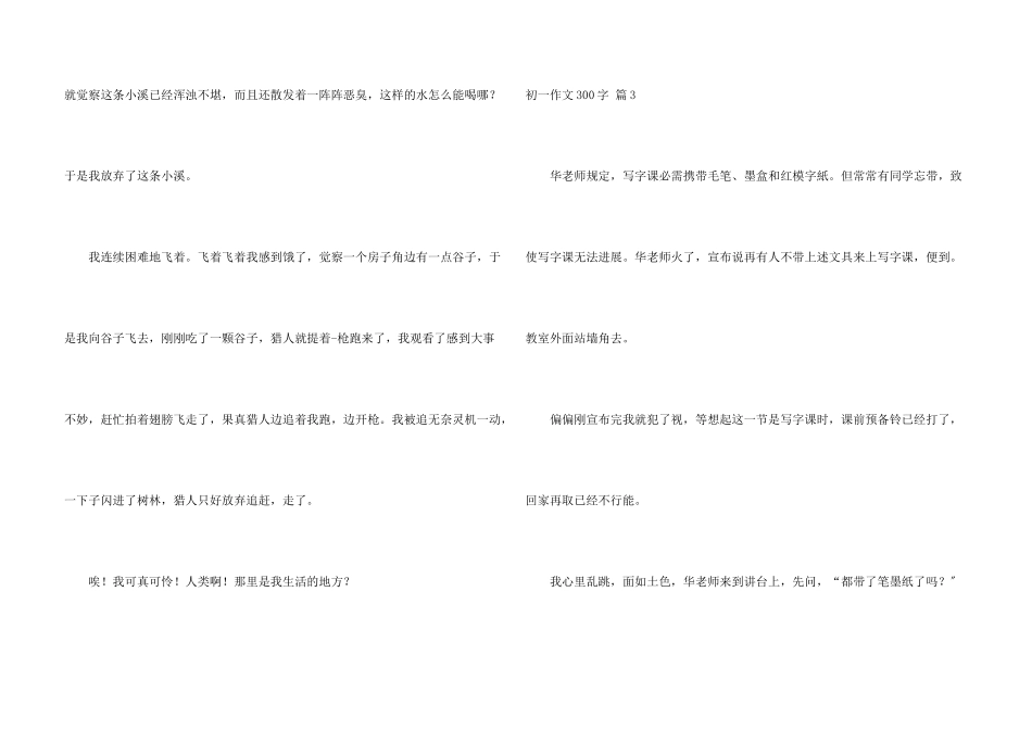 初一300字集合9篇_第3页