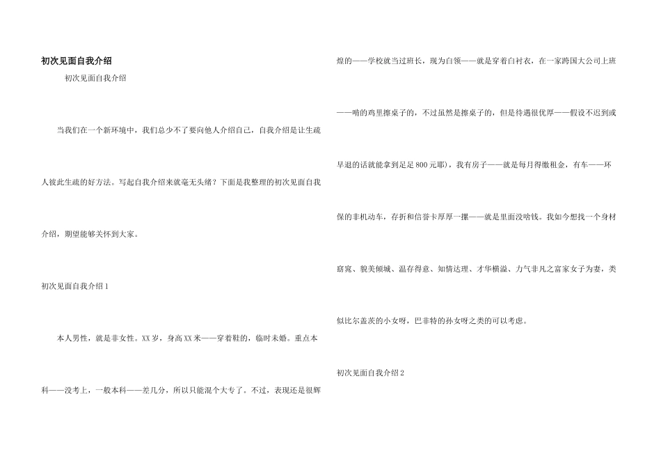 初次见面自我介绍_第1页
