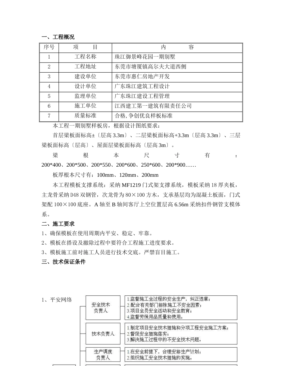 别墅模板专项施工方案培训资料_第2页